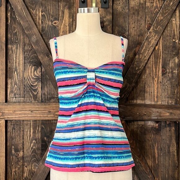 Captiva By Christina Padded Swim Tankini Halter Top LRG - Picture 1 of 8